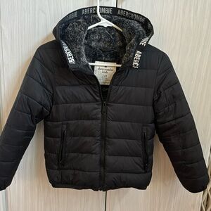 Abercrombie Kids faux fur lined jacket 7/8